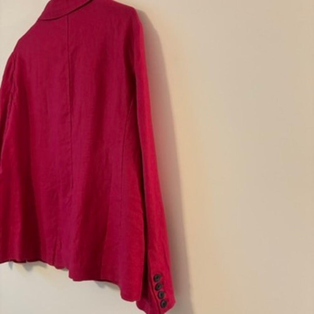 NWT Pure Collection Talbots Blazer Pink  SZ 18 100% Linen 2 Button - Picture 8 of 14